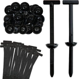 QMotz Nylon Universal Cable Tie Buckle Automotive Clips 100PCS Car Cable Tie-100PCS