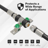Coaxial Ground Block Connector F-Type RG6 3GHz Single Port TekShack
