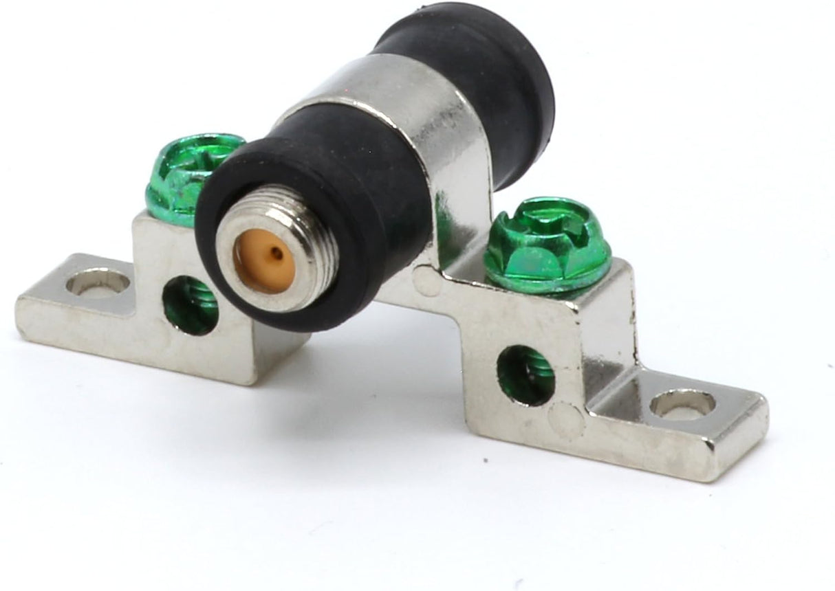 Coaxial Ground Block Connector F-Type RG6 3GHz Single Port TekShack