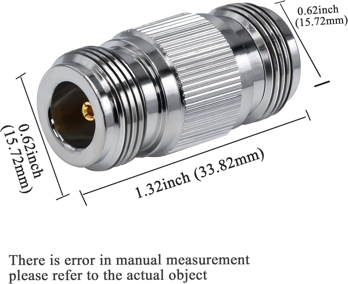 N Female to N Female Barrel Coax Connector (1 Pack) TekShack