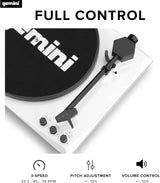 Gemini TT-900BW Manual Suitcase Turntable White Gemini