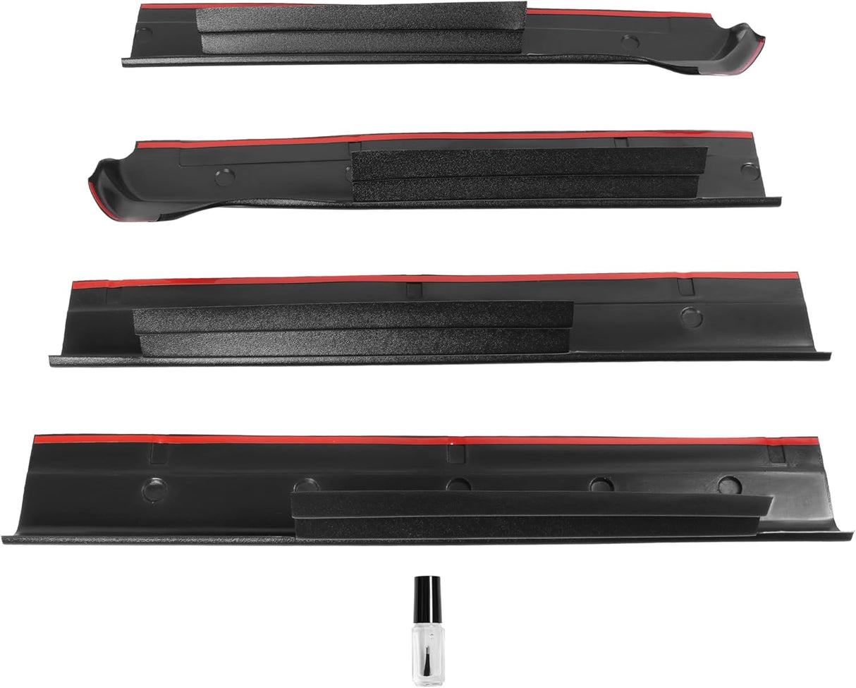 Rocker Panel Cover Set Fits 2014-2018 Crew Cab Pickup Textured Black