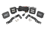 LED Light Kit Ditch Mount 2 Inch Black Pair Spot Toyota Tacoma (24-26) Rough Country