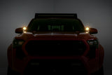 LED Light Kit Ditch Mount Black Series Round 3.5 Inch Amber DRL Toyota Tacoma (24-26) Rough Country