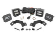 LED Light Kit Ditch Mount 2 Inch Black Pair Spot Toyota Land Cruiser (24-26) Rough Country