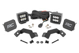 LED Light Kit Ditch Mount 2 Inch Black Pair Spot Toyota Land Cruiser (24-26) Rough Country