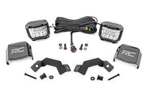 LED Light Kit Ditch Mount 3 Inch OSRAM Wide Toyota Land Cruiser (24-26) Rough Country