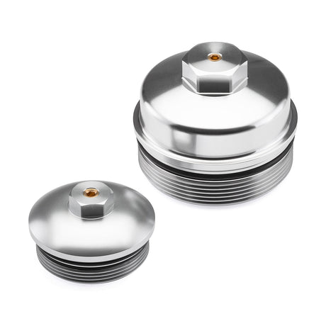 2003-2010 Ford F450 Super Duty Diesel Silver Fuel + Oil Filter Cap