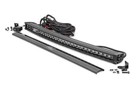 30 Inch Black Series LED Light Bar Curved Single Row Cool White DRL Rough Country
