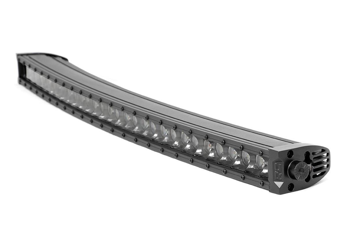 30 Inch Black Series LED Light Bar Curved Single Row Cool White DRL Rough Country