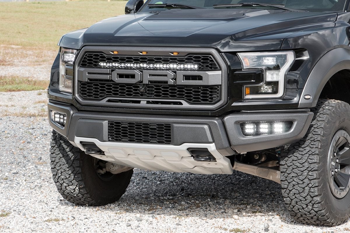 30 Inch Black Series LED Light Bar Curved Single Row Cool White DRL Rough Country