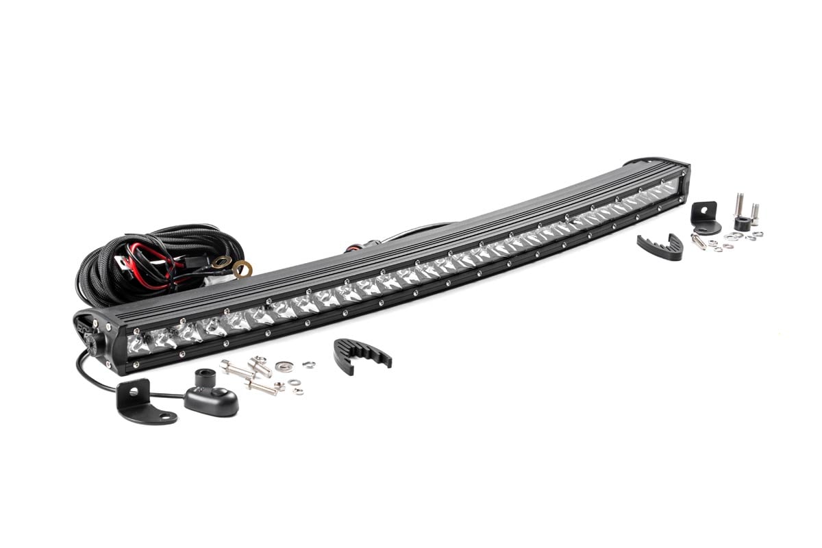 30 Inch Chrome Series LED Light Bar Curved Single Row Rough Country