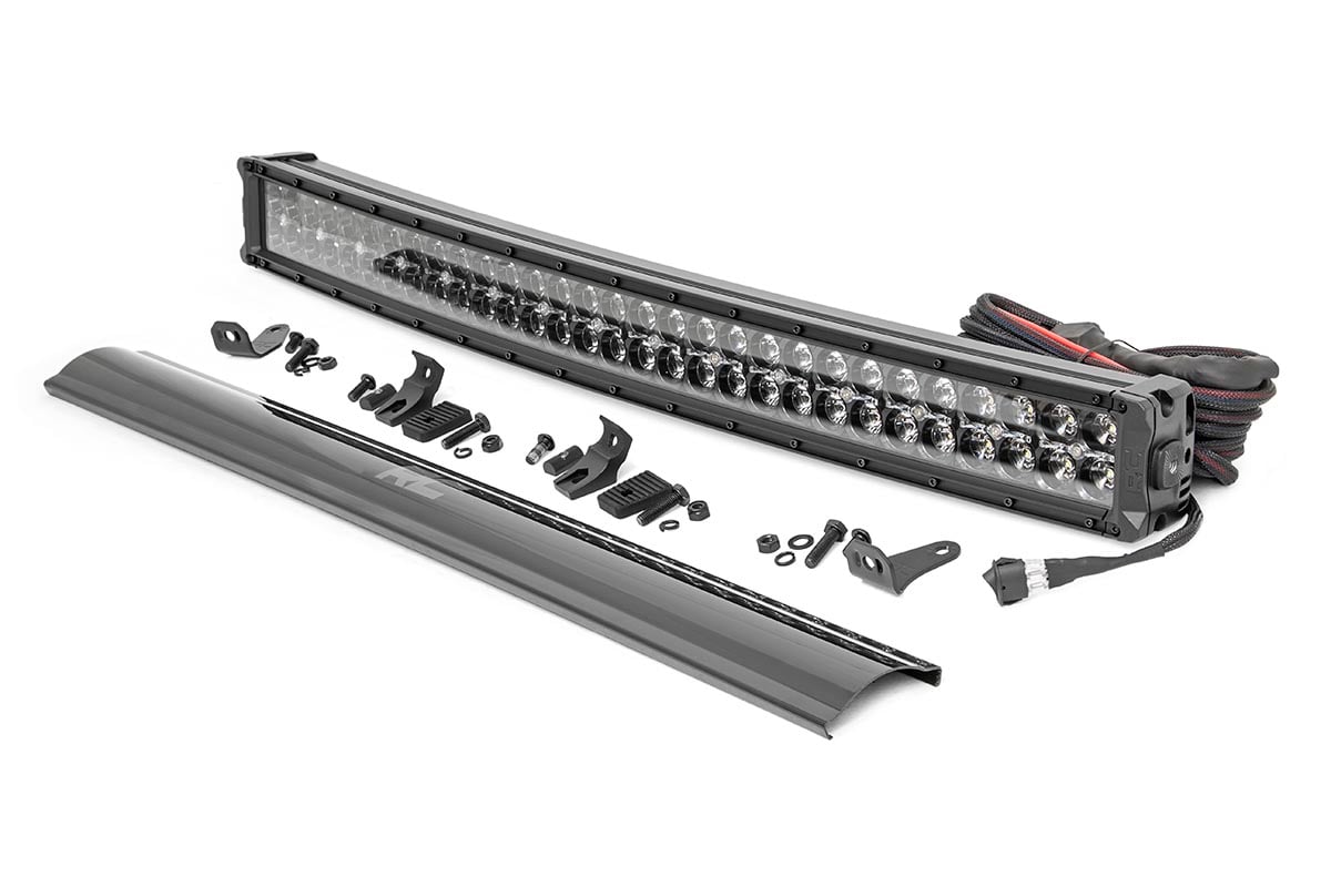 30 Inch Black Series LED Light Bar Curved Dual Row Amber DRL Rough Country