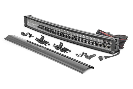 30 Inch Black Series LED Light Bar Curved Dual Row Amber DRL Rough Country