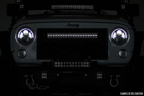 30 Inch Chrome Series LED Light Bar Curved Dual Row Cool White DRL Rough Country