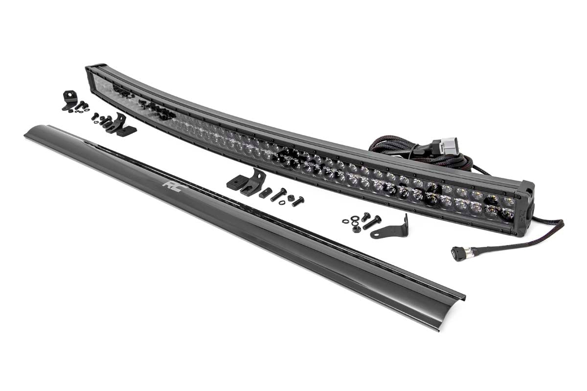 50 Inch Black Series LED Light Bar Curved Dual Row Cool White DRL Rough Country