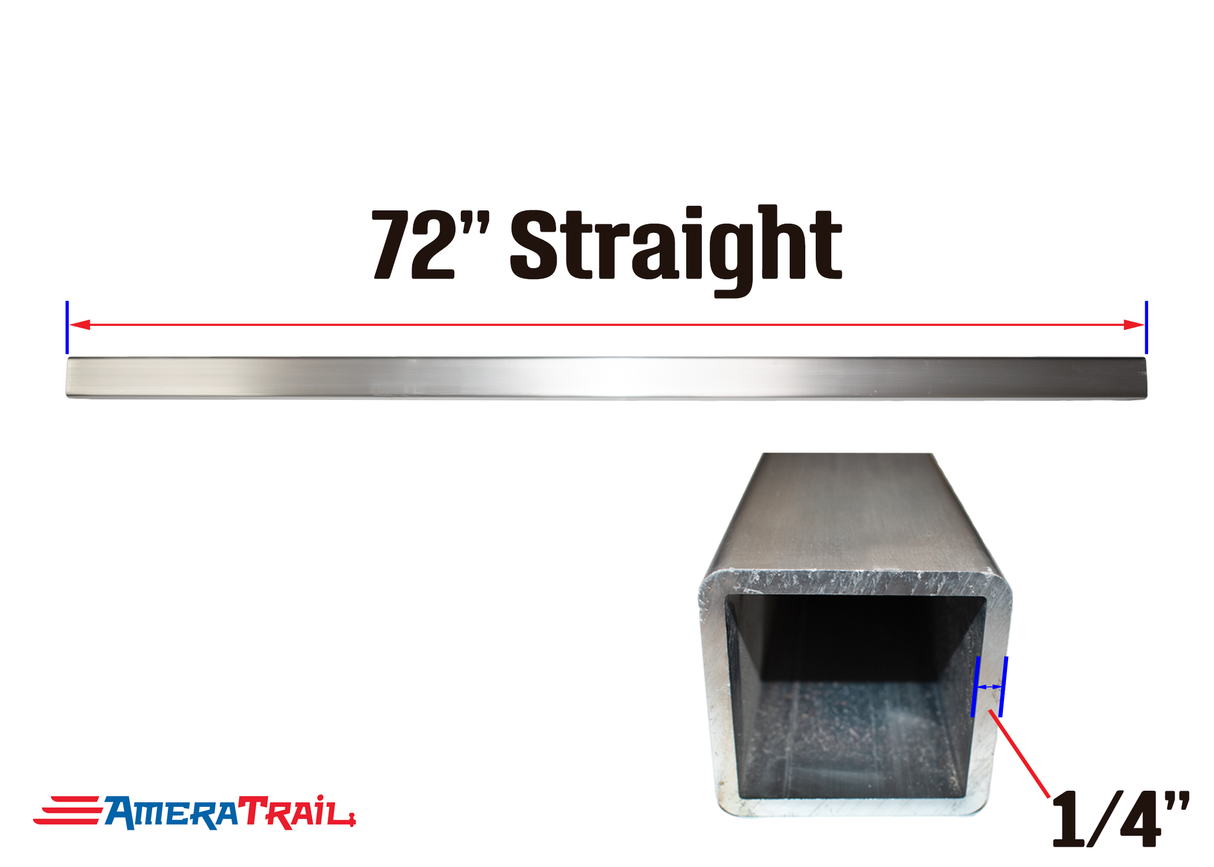 72 X 3 X 3" Straight Cross Member, 1/4" Wall, Structural Aluminum