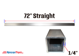 72 X 3 X 3" Straight Cross Member, 1/4" Wall, Structural Aluminum