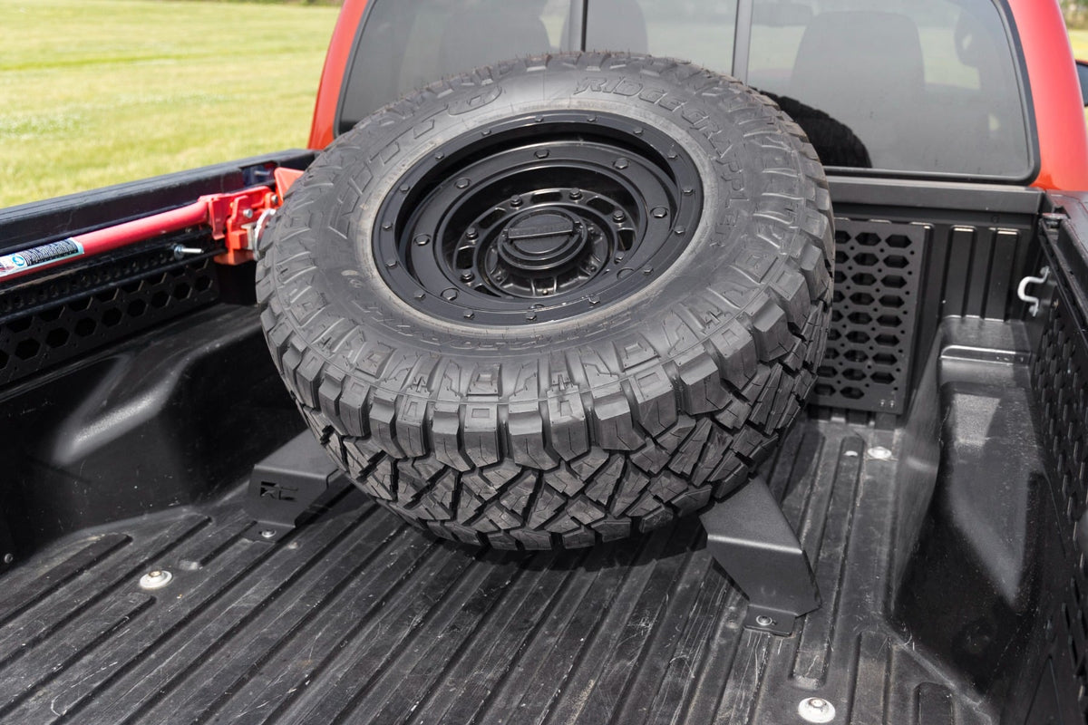Bed Mount Spare Tire Carrier Universal (5x5.5 6x5.5 6x135 & 5x5.0 Bolt Patterns) Rough Country