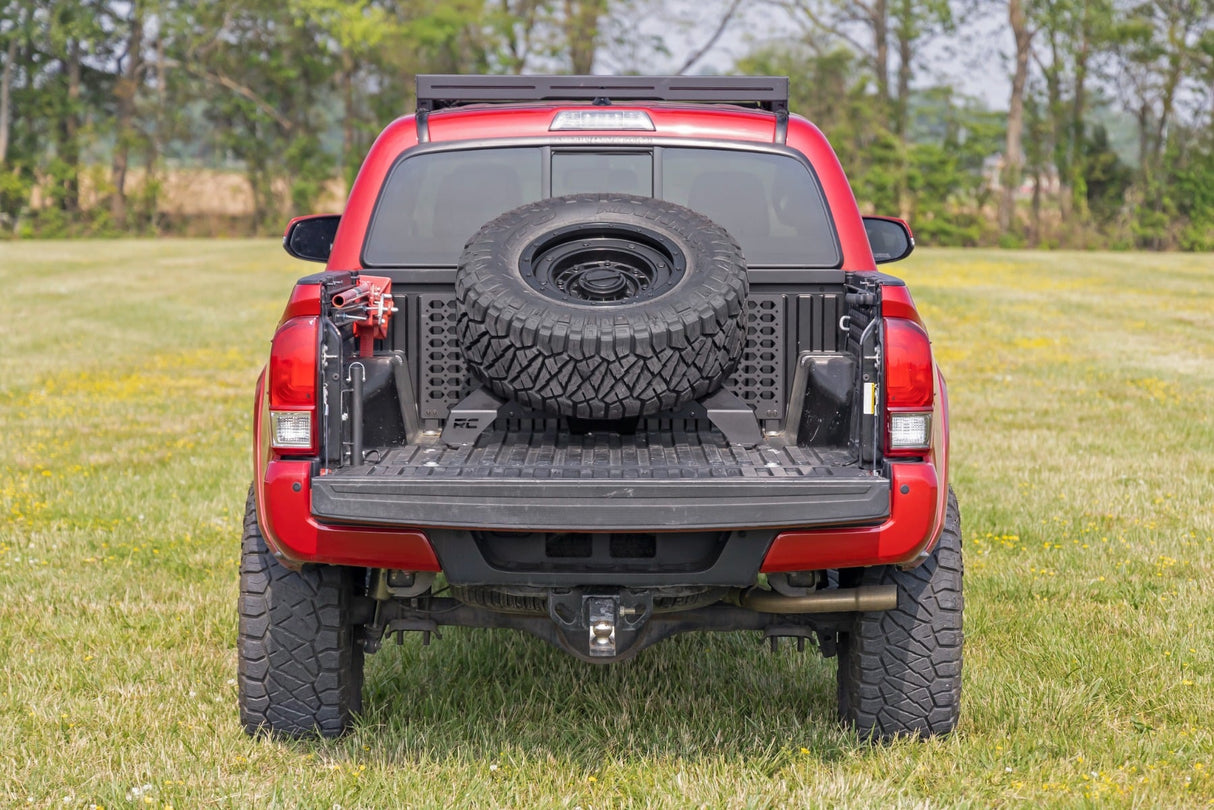 Bed Mount Spare Tire Carrier Universal (5x5.5 6x5.5 6x135 & 5x5.0 Bolt Patterns) Rough Country