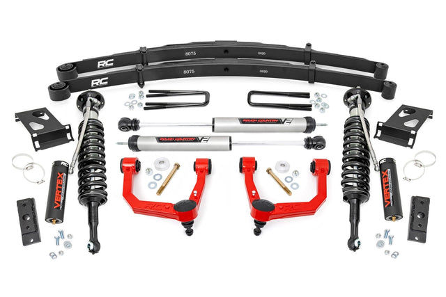3.5 Inch Lift Kit Red UCA Vertex/V2 w/ Rear Leaf Springs Toyota Tacoma 2WD/4WD (2005-2023) Rough Country