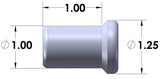 3/4-16 Left Hand Thread Tube Insert for 1 Inch ID Tubing