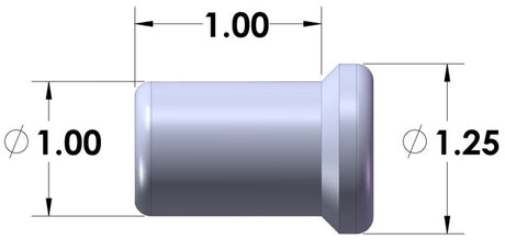 3/4-16 Left Hand Thread Tube Insert for 1 Inch ID Tubing
