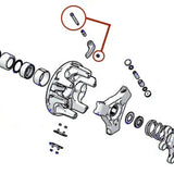 RPM RZR Turbo S, XPT, XP1000, XPEDITION TITANIUM Clutch Shift Weight Bolts and Nuts (QTY 3)  Polaris OEM #7520103