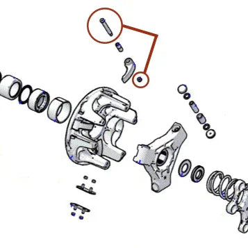 RPM RZR Turbo S, XPT, XP1000, XPEDITION TITANIUM Clutch Shift Weight Bolts and Nuts (QTY 3)  Polaris OEM #7520103