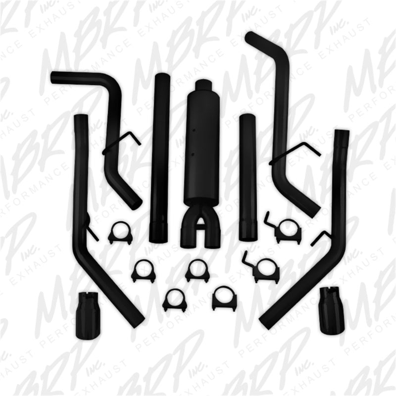 MBRP 09-14 Dodge Ram 1500 5.7L Cat-Back Dual Split Rear (Through Stock Bumper) AL - Black