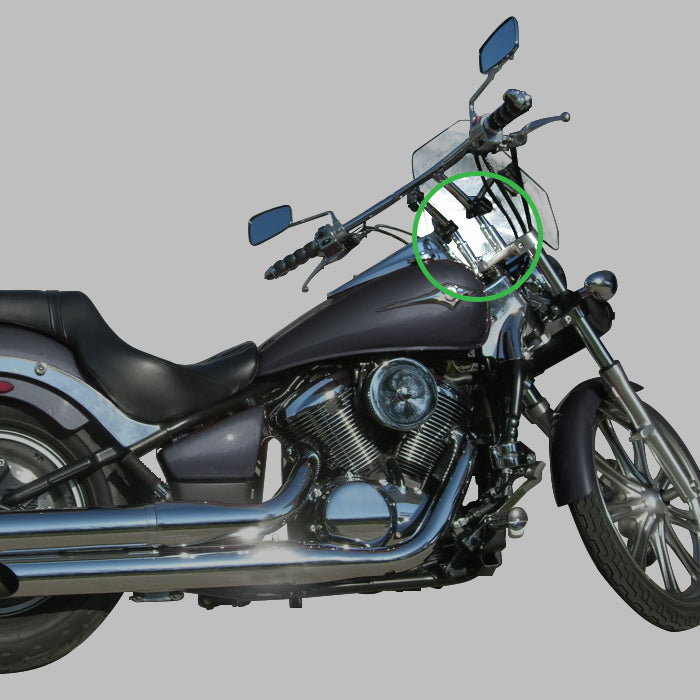 2002-2009 Kawasaki Vulcan Nomad 1600 Silver Handlebar Risers