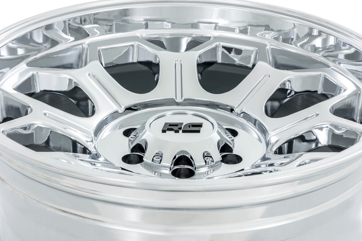 77 Series Wheel One-Piece Chrome 20x9 6x5.5 +18mm Rough Country