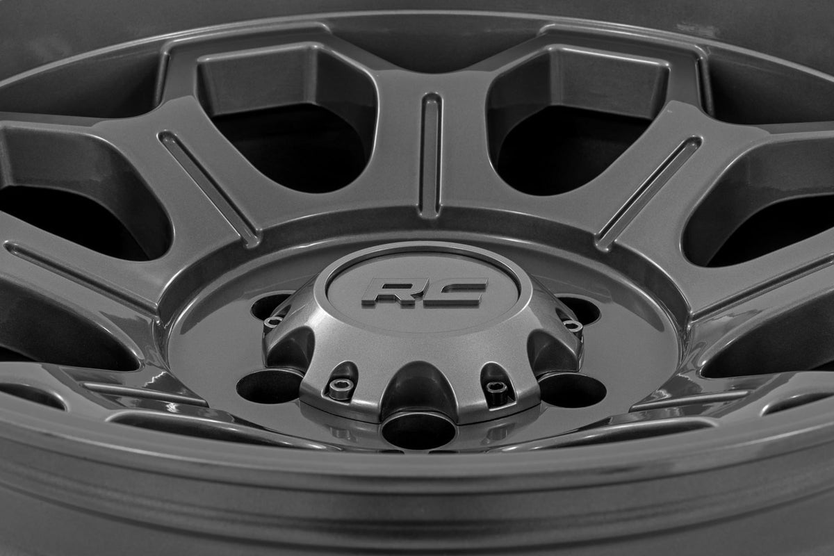 77 Series Wheel One-Piece Gunmetal Gray 20x9 6x135 +18mm Rough Country