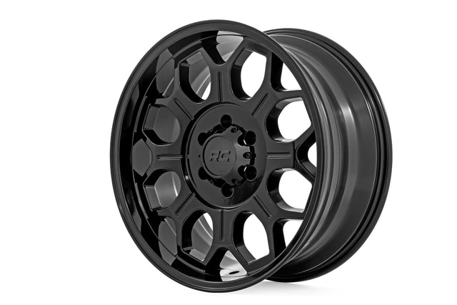 77 Series Wheel One-Piece Semi Gloss Black 20x10 6x135 -25mm Rough Country