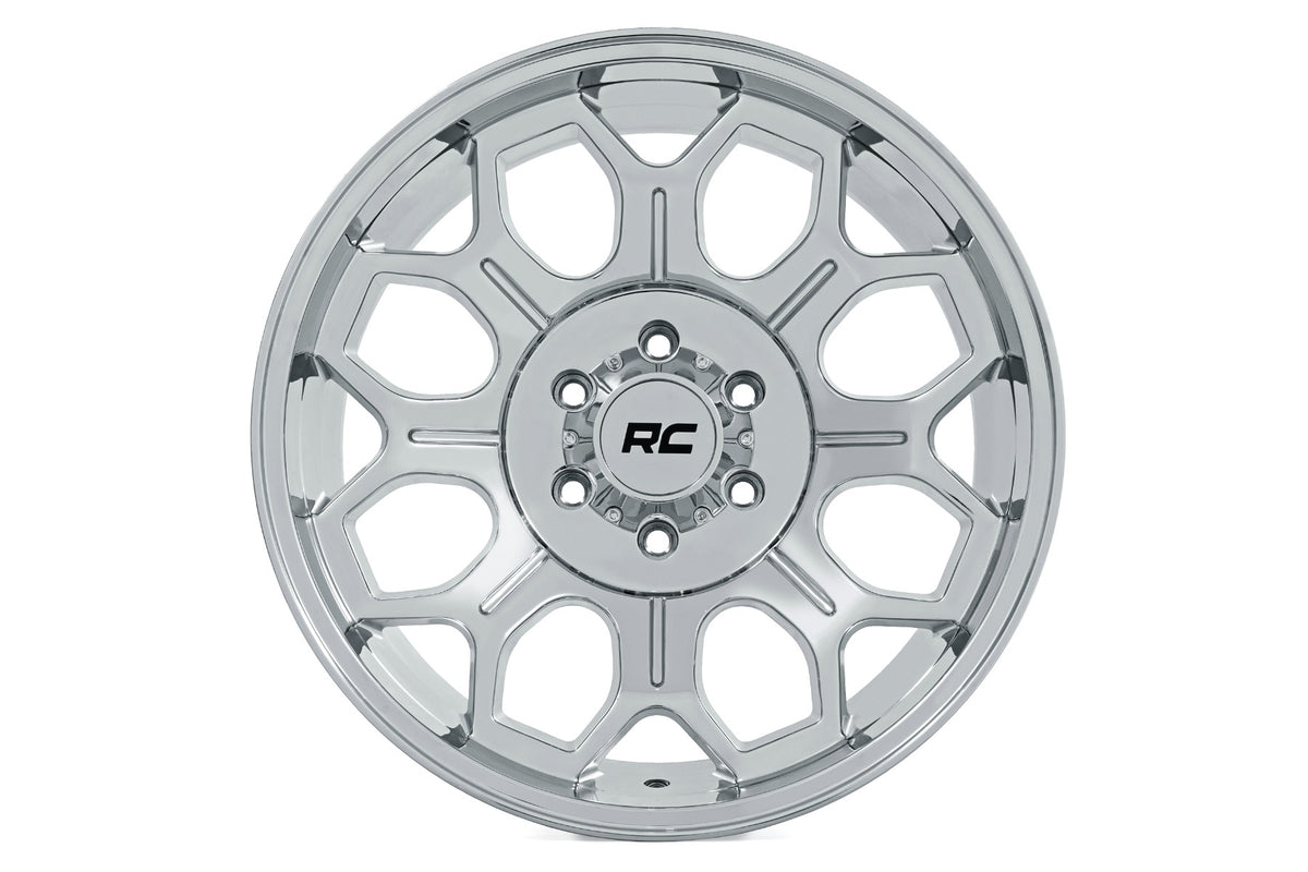 77 Series Wheel One-Piece Chrome 22x12 8x180 -44mm Rough Country