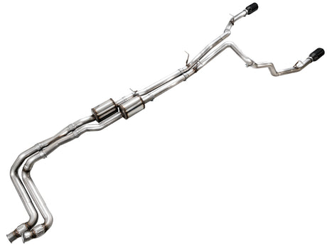 AWE 25+ RAM 1500 3.0TT 0FG Catback Touring Exhaust - Diamond Black Tips