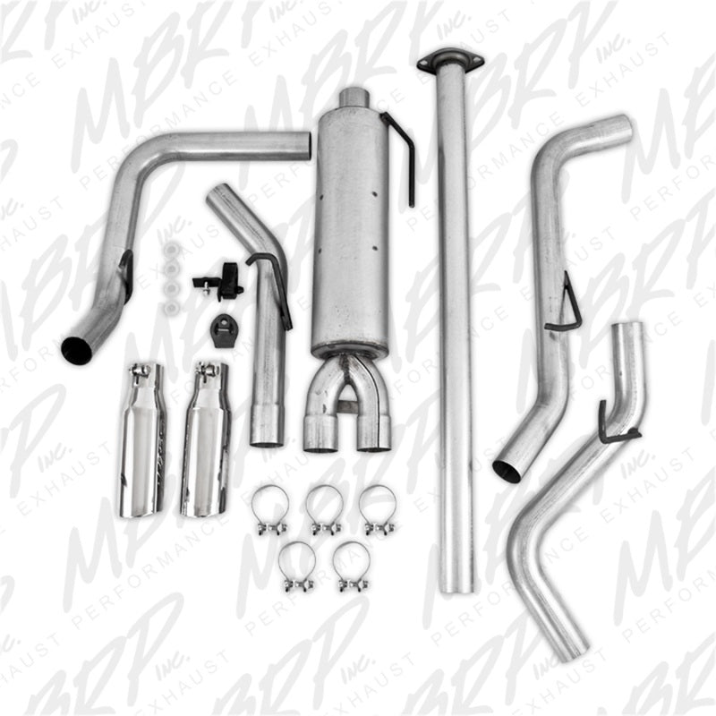 MBRP 05-13 Toyota Tacoma 4.0L EC/CC AL Dual Split Side Cat Back Exhaust