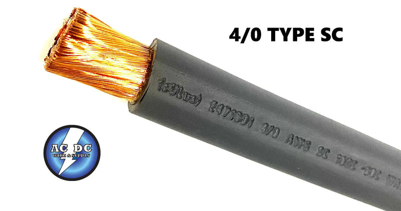 Extension Feeder Stage and lighting Cable 5 ft 4/0 L1 BLACK (LV) standard 405A ACDCWIREANDSUPPLY