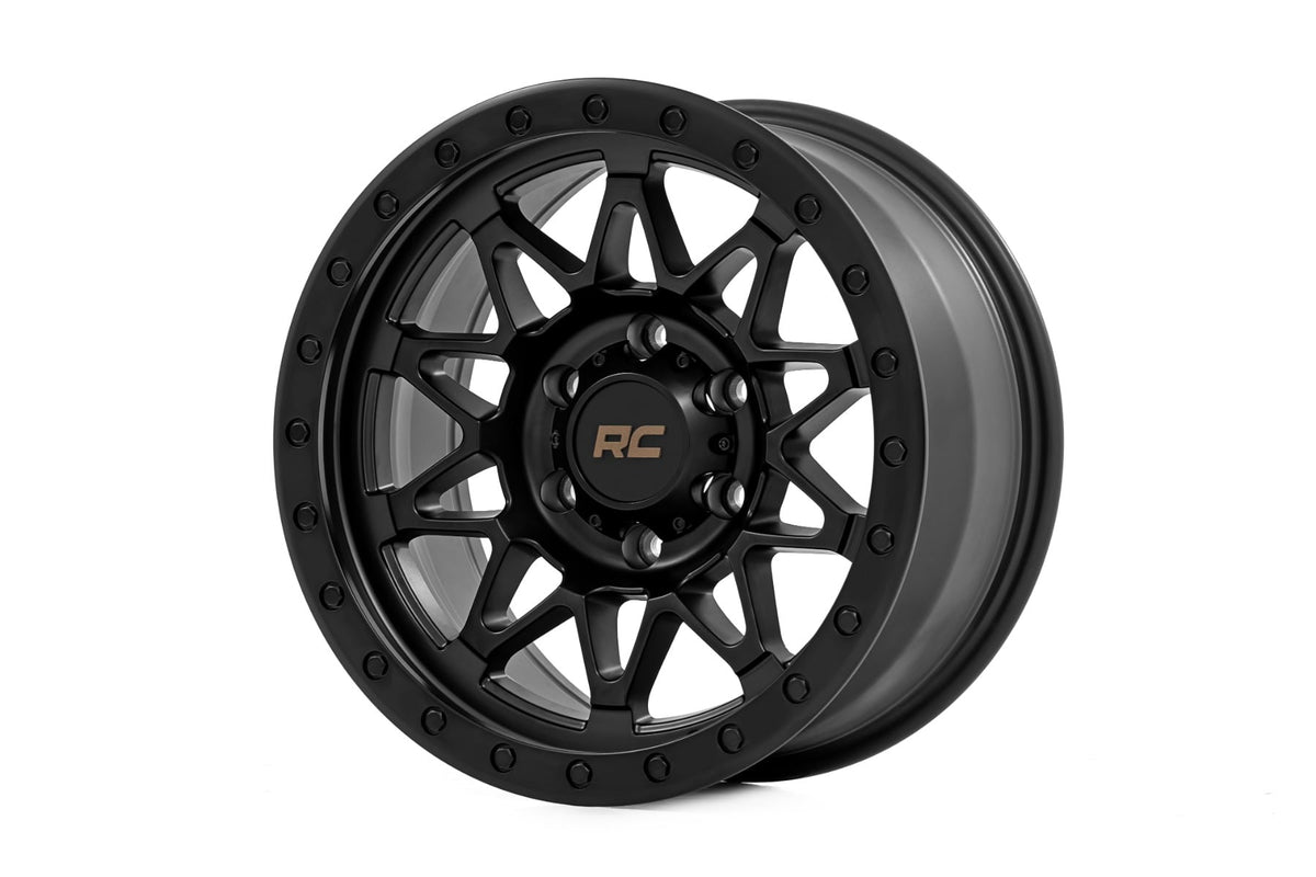 78 Series Wheel Simulated Beadlock Black 17x8.5 5x4.5 +0mm Rough Country