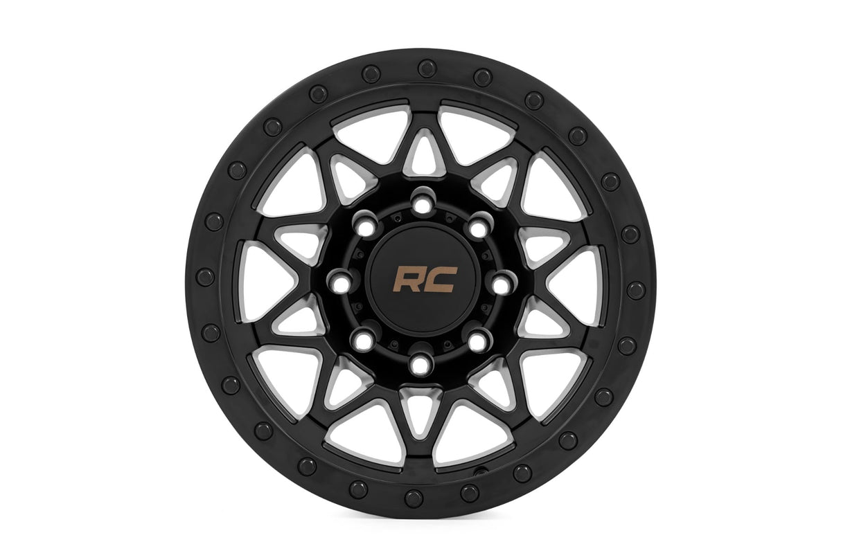 78 Series Wheel Simulated Beadlock Black 18x9 8x180 0mm Rough Country