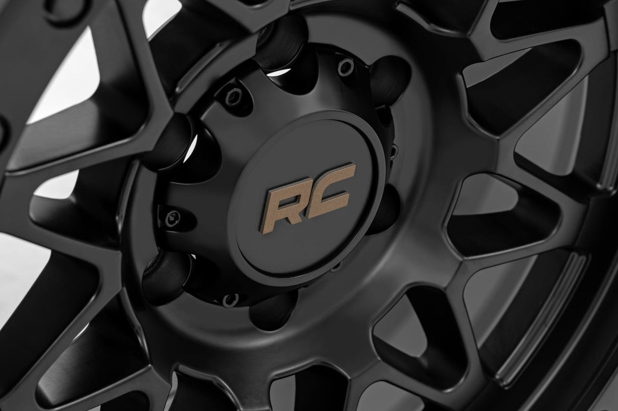 78 Series Wheel Simulated Beadlock Black 18x9 6x5.5 -12mm Rough Country