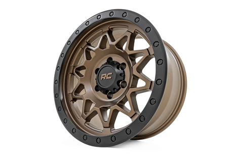 78 Series Wheel Simulated Beadlock Bronze/Black 18x9 6x5.5 -12mm Rough Country