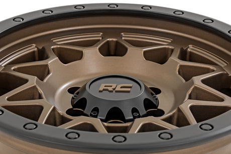 78 Series Wheel Simulated Beadlock Bronze/Black 18x9 5x5.5 -12mm Rough Country