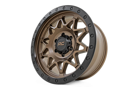 78 Series Wheel Simulated Beadlock Bronze/Black 18x9 6x135 -12mm Rough Country