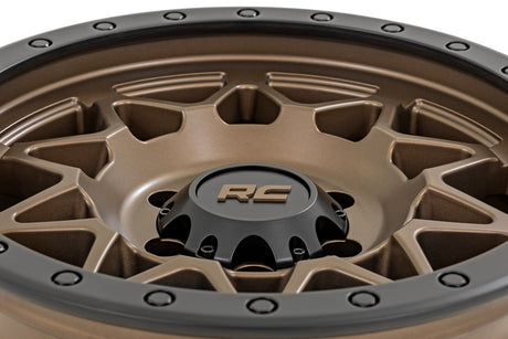 78 Series Wheel Simulated Beadlock Bronze/Black 18x9 6x135 -12mm Rough Country
