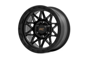 78 Series Wheel Simulated Beadlock Black 18x9 5x5 -12mm Rough Country
