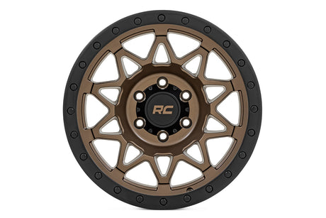 78 Series Wheel Simulated Beadlock Bronze/Black 18x9 5x5 -12mm Rough Country