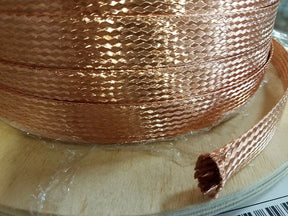 5 FEET 3/4" BRAIDED GROUND STRAP GROUNDING Bare Copper Flat Braid MADE IN USA ACDC