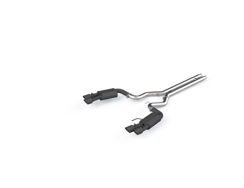 MBRP 18-19 Ford Mustang GT 5.0 3in Dual Split Rear Cat Back w/ Quad 4in Dual Wall Tips- Black Coated