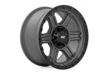 79 Series Wheel One-Piece Gunmetal Gray w/Black Ring 17x8.5 6x5.5 0mm Rough Country